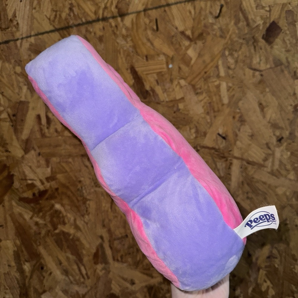 Peeps Candy Easter Bunny Rabbit Plush Figure 12" Stuffed Animal Toy Pink/Purple - Picture 2 of 4